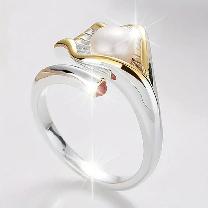 Anel Vintage em Ouro e Prata com Pérolas